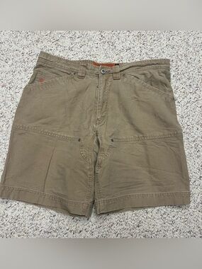 Jesse James Double Knee Baggy Carpenter Washed Duck Canvas Shorts Sz38x11